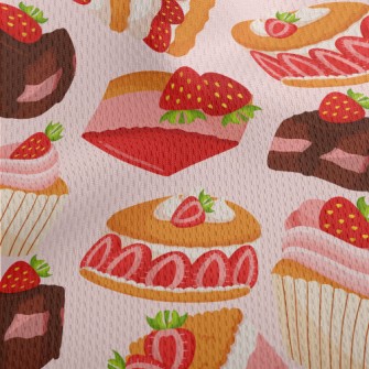 Strawberry Desserts Athletic Mesh Flat Back