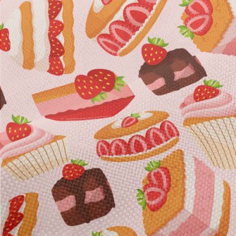 Strawberry Desserts Performance Linen