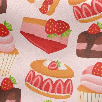 Strawberry Desserts Jersey Backed Fleece