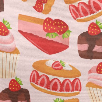 Strawberry Desserts Pongee