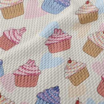 Dreamy Cupcakes Of Various Fla Birdseye Piqué