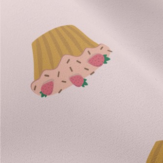 Cute Strawberry Pink Cream Cak Chiffon