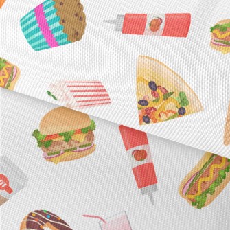 American Fast Food And Dessert Waterproof Oxford