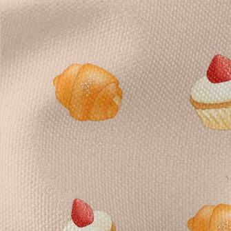 Fresh Bread And Strawberry Cup Waterproof Canvas