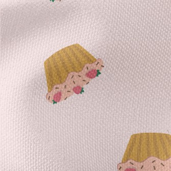 Cute Strawberry Pink Cream Cak Waterproof Canvas