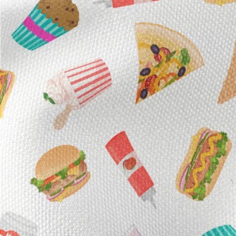 American Fast Food And Dessert Waterproof Canvas
