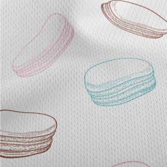 Color Line Macarons Athletic Mesh Flat Back