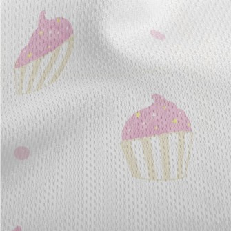 Pink Butter Cake With Star Sug Athletic Mesh Flat Back