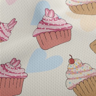 Dreamy Cupcakes Of Various Fla Athletic Mesh Flat Back