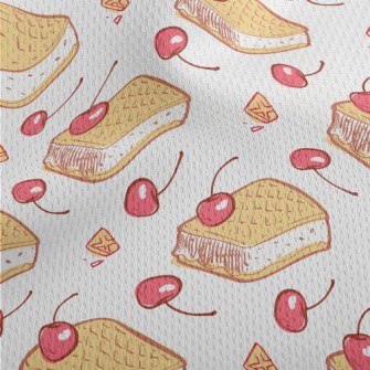 Cherry Cream Sandwich Cookies Athletic Mesh Flat Back