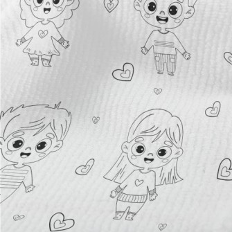 Simple Lines Girl And Boy Terry