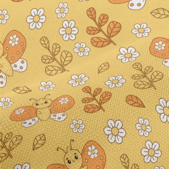 Cute Flowers And Butterflies Performance Linen