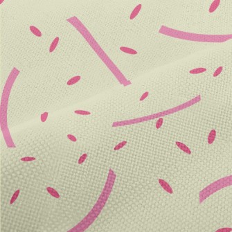 Pink Lines And Rice Grains Pat Performance Linen