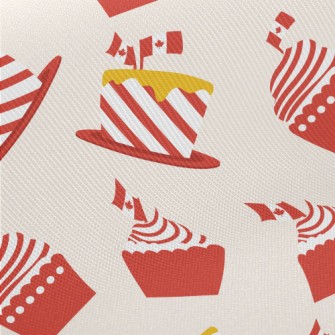 Canadian Flag Dessert Twill
