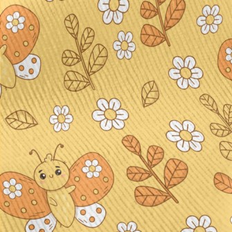 Cute Flowers And Butterflies Standard Corduroy