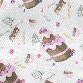 Hand Drawn Plum Cake And Cat Standard Corduroy