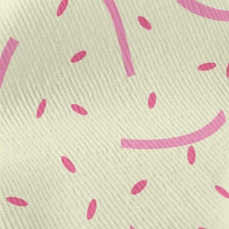Pink Lines And Rice Grains Pat Standard Corduroy