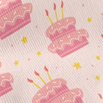 Pink Fantasy Birthday Cake Wit Standard Corduroy