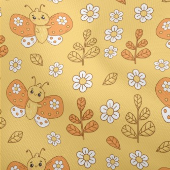 Cute Flowers And Butterflies Dobby