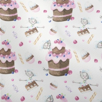 Hand Drawn Plum Cake And Cat Dobby