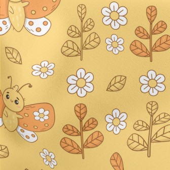 Cute Flowers And Butterflies Stretch Ponte