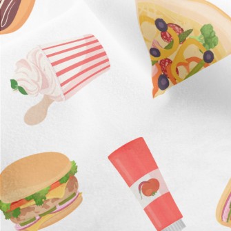 American Fast Food And Dessert Micro Fleece