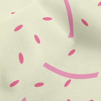 Pink Lines And Rice Grains Pat Micro Fleece