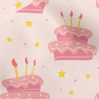 Pink Fantasy Birthday Cake Wit Micro Fleece