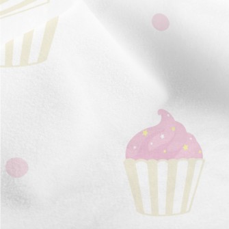 Pink Butter Cake With Star Sug Micro Fleece