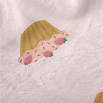 Cute Strawberry Pink Cream Cak Minky