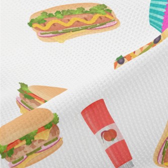 American Fast Food And Dessert Piqué