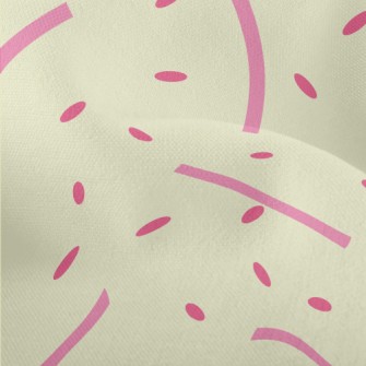 Pink Lines And Rice Grains Pat Lightweight Performance Linen