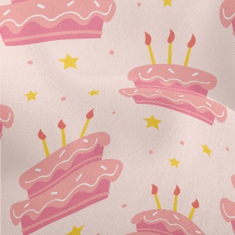 Pink Fantasy Birthday Cake Wit Lightweight Performance Linen