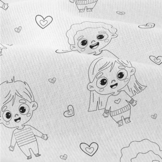 Simple Lines Girl And Boy Modern Jersey
