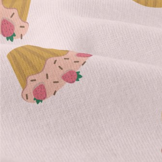 Cute Strawberry Pink Cream Cak Modern Jersey
