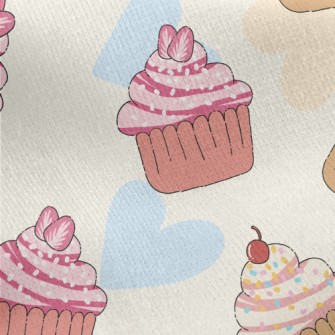 Dreamy Cupcakes Of Various Fla Jersey Backed Fleece