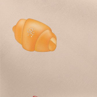 Fresh Bread And Strawberry Cup Pongee