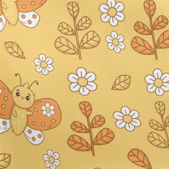 Cute Flowers And Butterflies Pongee