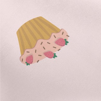 Cute Strawberry Pink Cream Cak Pongee