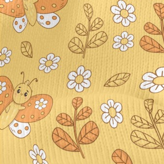 Cute Flowers And Butterflies Stretch Jersey