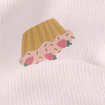 Cute Strawberry Pink Cream Cak Stretch Jersey