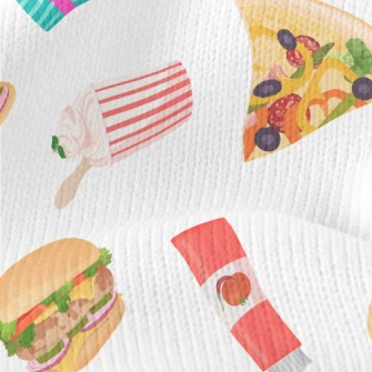 American Fast Food And Dessert Stretch Jersey