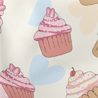 Dreamy Cupcakes Of Various Fla Lightweight Cotton Poplin