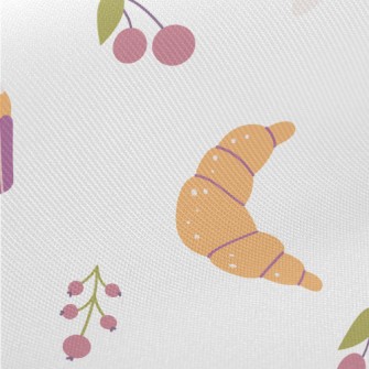 Berry Cake Cherry And Bread Midweight Cotton Poplin