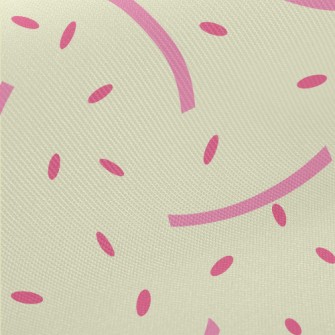 Pink Lines And Rice Grains Pat Midweight Cotton Poplin