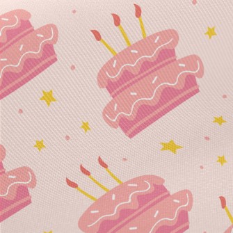 Pink Fantasy Birthday Cake Wit Midweight Cotton Poplin