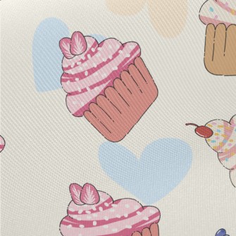 Dreamy Cupcakes Of Various Fla Midweight Cotton Poplin