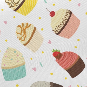 Various Colorful Cakes With Di Midweight Cotton Poplin