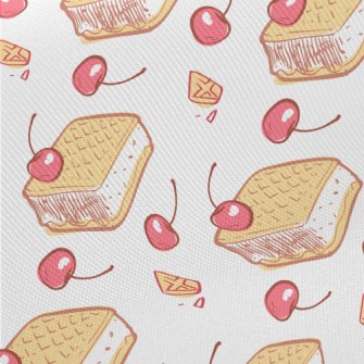 Cherry Cream Sandwich Cookies Midweight Cotton Poplin
