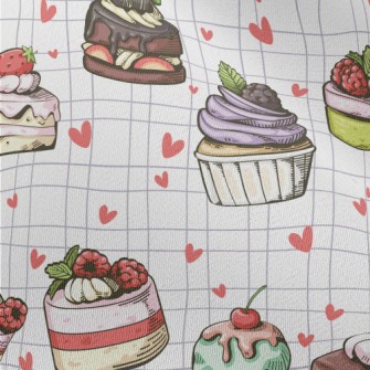Hand Drawn Various Cupcakes An Chiffon
